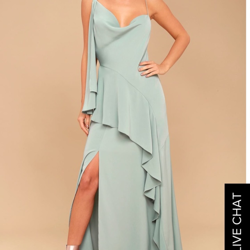 Keepsake Be Mine Sage Green Maxi Dress